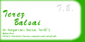 terez balsai business card